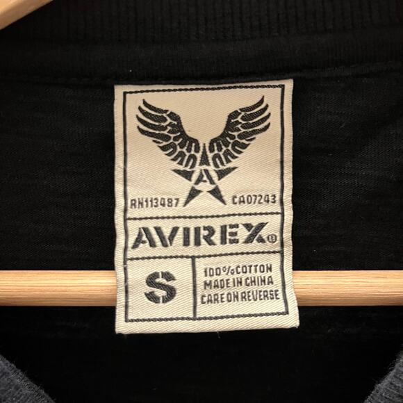 Vintage Avirex Black Cotton Zip-Up Flight Jacket Sz S Military Utility Epaulet - Picture 4 of 6